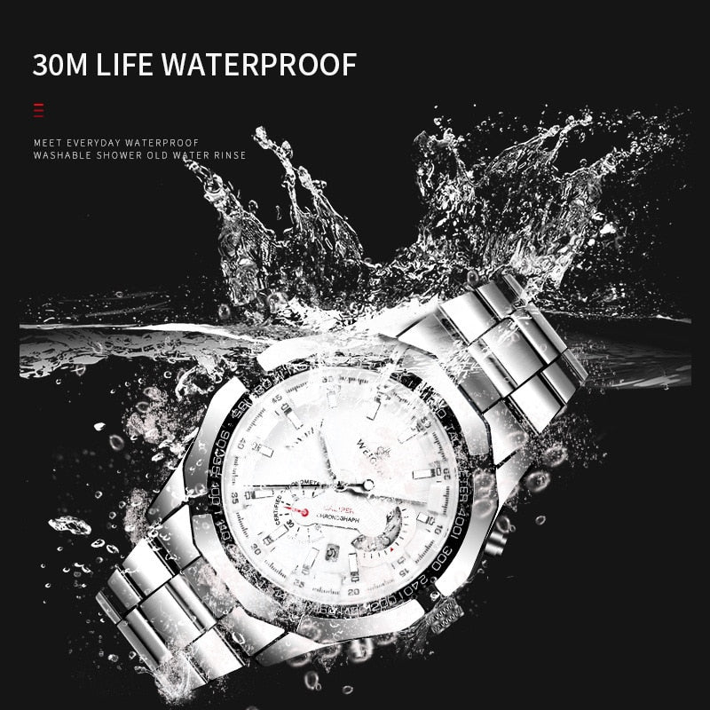 Casual Sport Watches Chronograph Wristwatch Automatic business Movement Imported Mechanical Waterproof Luminous product