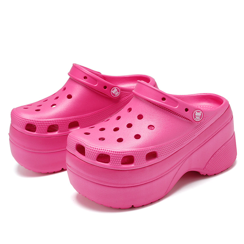 Crocs high platform shoes